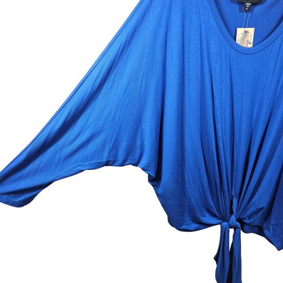 Karen Kane Mesa Blues Tie Front Dolman Top NWT Size XL - Picture 2 of 9